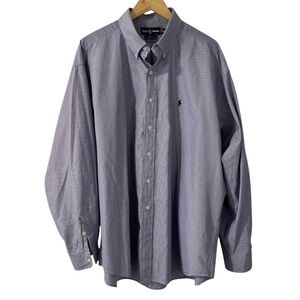 POLO RALPH LAUREN Blake 100% 2Ply Cotton Long Sleeve Button Down Shirt Men’s XXL